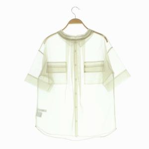Ameri VINTAGE 20SS AIRY ORGANDIE SHIRT シャツ オーガンジー F ベージュ