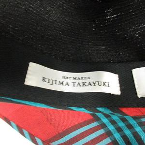 FACETASM KIJIMA TAKAYUKI ペーパーブレードハット 帽子 チェック柄 2 M ブラック レッド