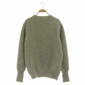 ボトルネックプルオーバーニット セーター 長袖 S グレー
