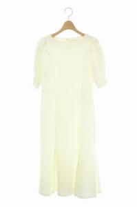 19SS タイトヘムワンピース ロング ホワイト