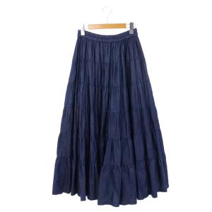 20SS デニムインディゴティアードマキシスカート ネイビー