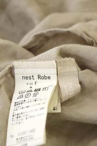 nest Robe リネンシャーリングワンピース F ベージュ