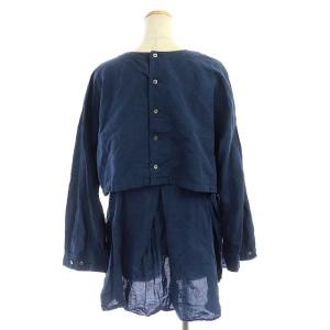 nest Robe 19SS リネンアンサンブルブラウス F ネイビー