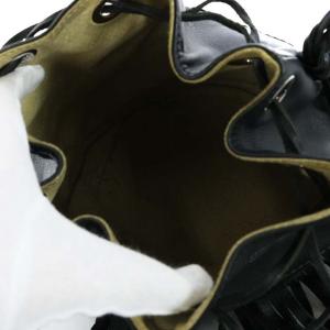 J&M DAVIDSON CARNIVAL L ショルダーバッグ レザー 牛革 巾着 フリンジ ブラック