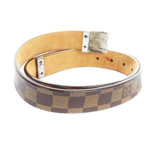 LOUIS VUITTON ダミエ サンチュール キャレ バックルベルト ブラウン