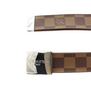 LOUIS VUITTON ダミエ サンチュール キャレ バックルベルト ブラウン