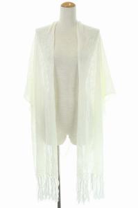 21SS フラワーニットポンチョ  F ホワイト