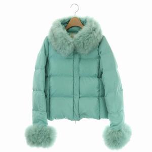 ダウンジャケット ファー付き 36 ミントグリーン