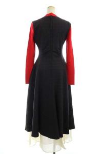ENFOLD 19AW jersey dress ドレスワンピース フレア ロング 切替 リブニット