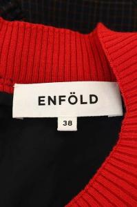 ENFOLD 19AW jersey dress ドレスワンピース フレア ロング 切替 リブニット