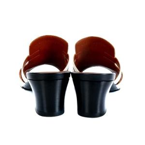 HERMES 21SS ケリーバックル キャンディサンダル ヒール シルバー金具 24.0cm