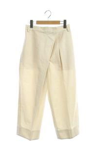 ツイルラップパンツ テーパードパンツ タック 36 アイボリー