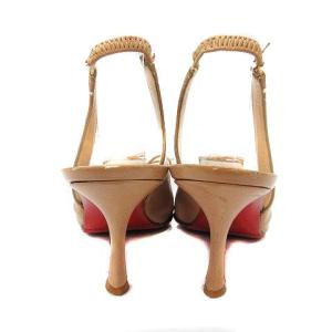 Christian Louboutin ストラップリボンパンプス 36.5 ベージュ