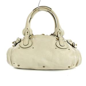 Chloe パディントン バッグ 牛革 南京錠 カデナ アイボリー