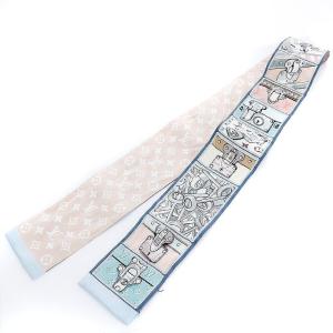 M76976 モノグラム バンドー ロックイット ストール 総柄 シルク ブルーグラシエール