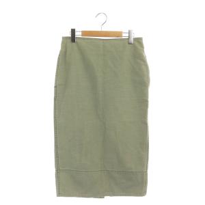 SOFIE バックサテンタイトロングスカート 01 カーキ