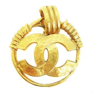 CHANEL 94P ヴィンテージ ココマーク オーバル イヤリング ラウンド ゴールド