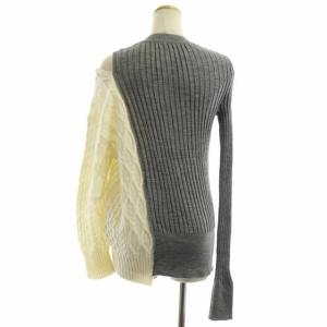 sacai 20AW パネルニット セーター 長袖 切替 1 アイボリー グレー