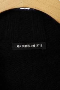 ANN DEMEULEMEESTER ワンピース ニット タイト 36 ブラック