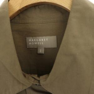 MARGARET HOWELL 20SS SOFT COTTON POPLIN シャツ 2 カーキ