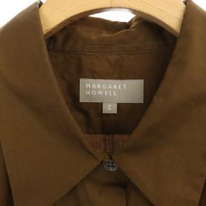 MARGARET HOWELL 19SS ファインコットンポプリンシャツ ブラウン