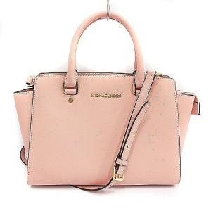 ショルダーバッグ 2WAY レザー ピンク