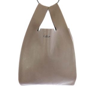 MADISONBLUE 19AW LEATHER ショップバッグ S トートバッグ レザー ロゴ ブラウン