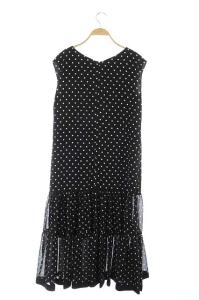 Diagram GRACE CONTINENTAL 21SS ドットワンピース ノースリーブ ティアード 36 ブラック