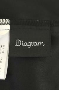 Diagram GRACE CONTINENTAL 21SS ドットワンピース ノースリーブ ティアード 36 ブラック