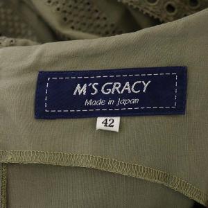 M'S GRACY ノースリーブレースワンピース ミモレ ロング カーキ