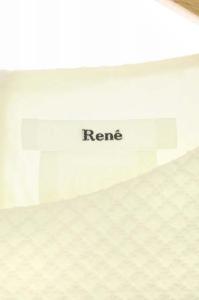 René TISSUE リボンフレアワンピース 34 ホワイト