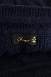 Drawer ウールカシミヤケーブルニットスカート ロング タイト イージー ネイビー