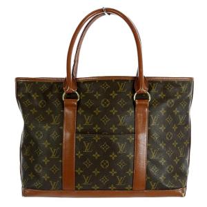 LOUIS VUITTON M42425 モノグラム サックウィークエンド PM トートバッグ ブラウン