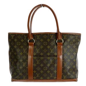 LOUIS VUITTON M42425 モノグラム サックウィークエンド PM トートバッグ ブラウン