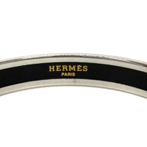 HERMES エマイユ バングル ブレスレット 総柄 オレンジ