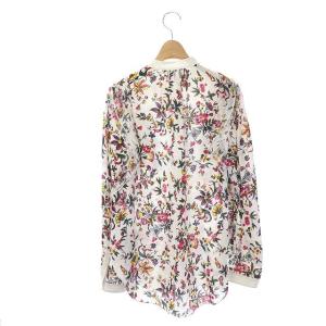 3.1 phillip lim シルク フリルフラワーブラウス 総柄 シアー 0 ピンク