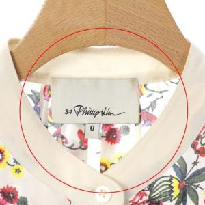 3.1 phillip lim シルク フリルフラワーブラウス 総柄 シアー 0 ピンク