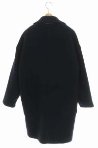 BORDERS at BALCONY CRYSTAL COAT コクーンシルエット チェスターコート ロング ウール カシミヤ混 36