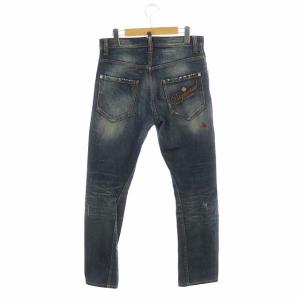 DSQUARED2 デニムパンツ USED加工 ボタンフライ 44 ブルー