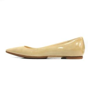 JIMMY CHOO パンプス ローヒール ポインテッドトゥ エナメル 35 ベージュ
