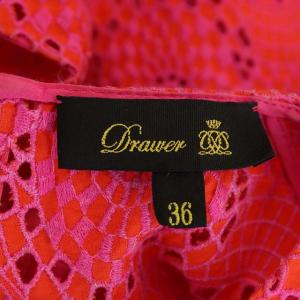 Drawer エンブロイダリーノースリーブブラウス 36 レッド