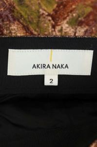 AKIRANAKA 18AW Valentina タイトスカート ロング ラメ フロントスリット ブラウン カーキ