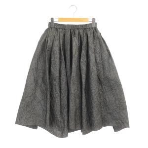 スカート ラメ ギャザー 38 ブラック