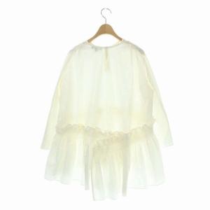 Drawer シャーリング ブラウス プルオーバー ギャザー 36 オフホワイト