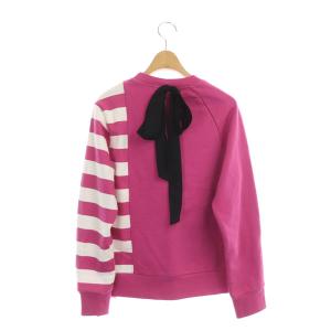 N°21 バックリボン スウェット 切替 ボーダー ピンク