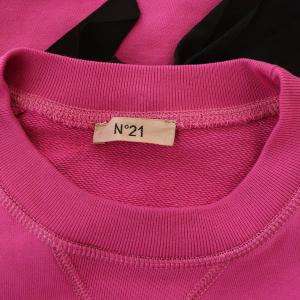 N°21 バックリボン スウェット 切替 ボーダー ピンク