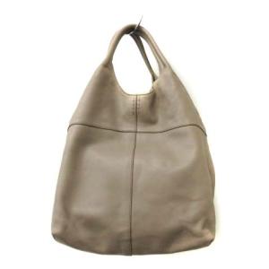 HIROFU ロゴレザートートバッグ グレージュ