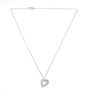 VENDOME AOYAMA ハートネックレス K18WG ダイヤモンド 0.02ct