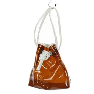 VASIC bond mini ハンドバッグ 2way 巾着 PVC クリア ポーチ付き オレンジ