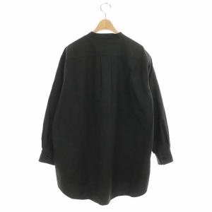 MHL. 21AW UNEVEN CHECK COTTON カラーレスシャツ ブラウス 3 チャコールグレー